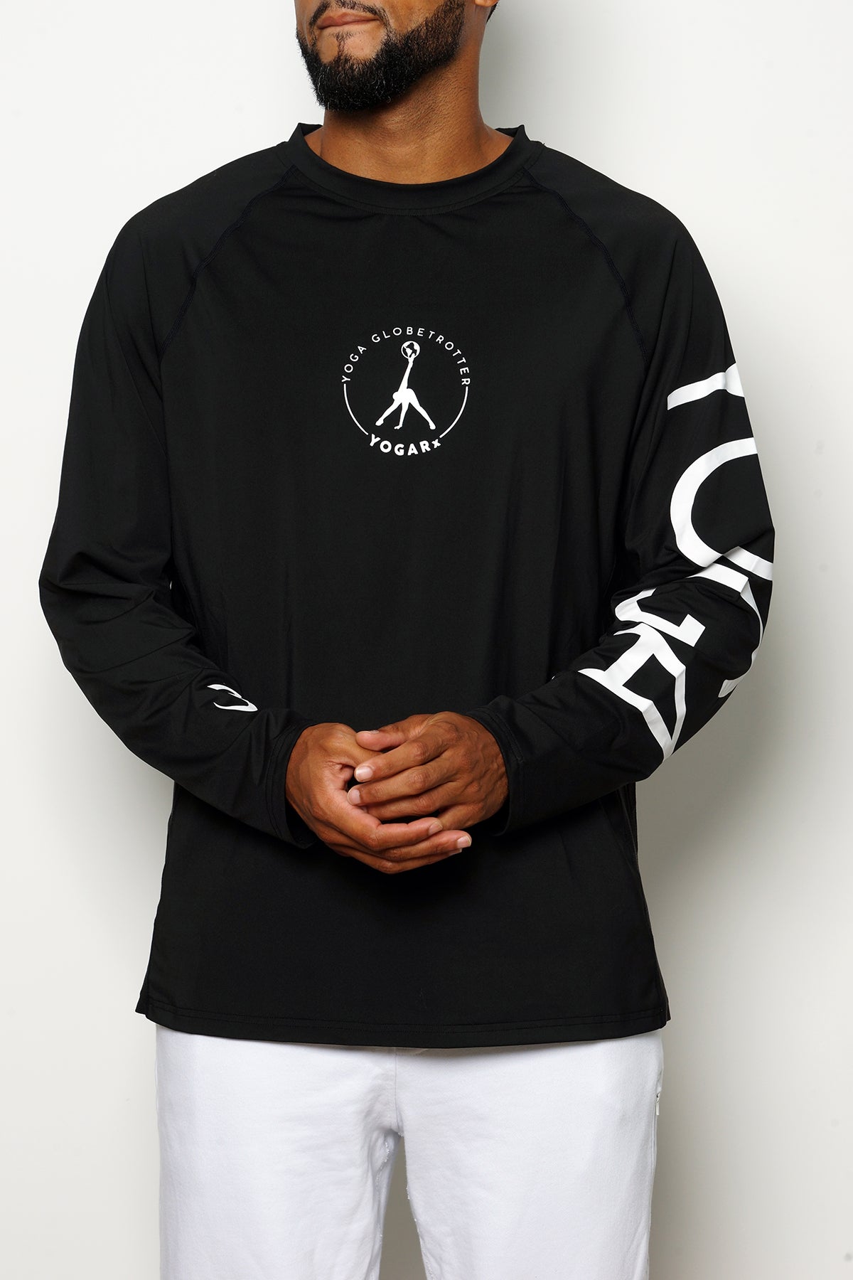 Yoga Globetrotter signature long sleeve tee black